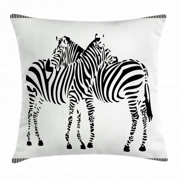 Simple painting Cartoon zebra Home Decor sofa Cushion Covers Pillow Case 1PC